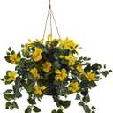 Nearly Natural Hibiscus Hanging Basket
