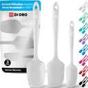 DI ORO Silicone Spatula Set - Rubber Kitchen Spatulas for Baking, Cooking, & Mixing - 600F Heat-Resistant & BPA Free Silicone Scraper Spatulas for Nonstick Cookware - Dishwasher Safe (3pc, Stone)