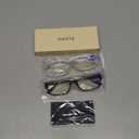 Gaoye +2.25 2-Pack of Reading Glasses - Blue-Light Filter, UV Protection - Readers with Rectangle Frames (Bright Leopard + Clear)