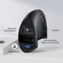 TECKNET Ergonomic Mouse, Wireless Bluetooth Vertical Mouse, 4800 DPI Optical Tracking, 6 Adjustable DPI, Quiet Clicks, 2.4GHz with USB A Receiver, 12 Months Battery, 6 Buttons, Wide Compatibility