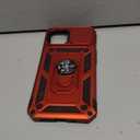 SunStory Compatible with iPhone 13 Case/iPhone 14 Case with HD Screen Protector & Slide Camera Cover & Rotated Ring Kickstand,[Military-Grade] Phone Case for iPhone 13/14(Red)