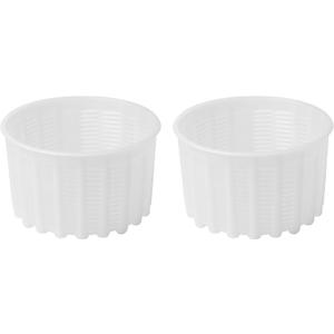 Cheese Mold for Cheese Making 20 oz - Cheese Making Basket for Ricotta, Feta, Camembert - Strainer Perforated Plastic Molds for Making Soft Cheese All Types, 2 Pcs