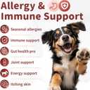 Turkey Tail Mushroom for Dogs, Dog Allergy Chews, Probiotics for Dog Allergy Relief - Itchy Skin Allergy Paw Relief - Seasonal Allergies & Immune Gut Health & Joint, Chicken Flavor - 90 Count