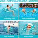GYMMALL Inflatable Pool Float Chair for Adults Swimming Pool Floating Chair Pool Lounger Floats with Armrest Backrest Floating Seat for Pool Lake and River