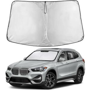 EcoNour Windshield Sunshade Compatible for BMW X1 2016-2020 2021 2022, Sun Visor for Front Windshield & Window Sun Shade Cover, UV Heat Blocker & Protector, Car Accessories