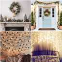 koopower 4 Pack 50 LEDs Outdoor String Lights, Auto On/Off Battery Operated Fairy Lights 8 Mode Waterproof Copper Wire Lights for Bedroom, Garden, Halloween, Christmas, Wedding Decoration