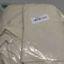 MooMee Bedding Duvet Cover Set 100% Washed Cotton Linen Like Textured Breathable Durable Soft Comfy (Heathered Almond Milk Grey, Super Queen 90"x98")