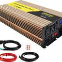 2000W Sump Pump Battery Backup Power System,Basment Protection Sump Pump Inverter with LCD Display and Automatic Battery Backup Switching for Basement Emergency and Power Outage Backup (Gold)