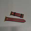 Designer Leather Bands with Charms Compatible with Apple Watch 38mm 40mm 41mm 42mm(S11/10) 44mm 45mm 46mm 49mm Women Men Strap for iWatch Series 11/10/9/8/7/6/5/4/3/2/1 SE 1/2/3 Ultra 1/2/3 (Black/Green/Red+Gold)