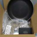 Non Stick Frying Pans with lid, 12 inch Hybrid Frying Pans Nonstick, Non stick Stainless Steel Skillets, Dishwasher and Oven-Safe Chef Pan, Induction Compatible Cooking Pan, PFOA Free Cookware