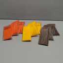 Minatee 180 Pcs Thanksgiving Plastic Silverware Heavy Duty Cutlery Sets Disposable Utensils for Holiday Easter Autumn Fall Party Supplies, 60 of Each Forks Knives Spoons (Brown, Orange, Yellow)