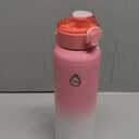 32oz Water Bottle with Removable Straw and Spout Lid Two Ways to Drink, 18/10 Stainless Steel Insulated Water Bottle, BPA-Free, Leak Proof, Double wall, for Sports, Gym (33.8 Ounces, PINK WHITE)