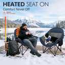 Heated Oversized Camping Chair - Heavy Duty Padded Comfy Warm Outdoor Chair