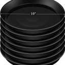 Eccliy 5 Pack Plastic Plant Saucer Heavy Duty Planter Saucers Large Plant Pot Plastic Water Trays for Indoors and Outdoors Flower Drip(10 Inch,Black)