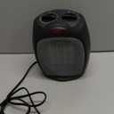 Amazon Basics Ceramic Space Heater, Portable Indoor Heating Solution, With Overheat and Tip-Over Protection, Thermostat, Non-Oscillating, 1500W, 7.52"D x 6.34"W x 9.45"H, Black