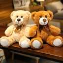 12 Pcs Teddy Bears Bulk Baby Shower, 13.7 inch Small Teddy Bear Stuffed Animal Toys for Christmas Valentine's Mother's Day Centerpieces Decorations for Kids Adults, Light Brown