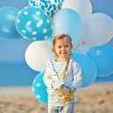 3 x 60Pcs Snow Balloons 12 Inch Cloud Blue Balloons Birthday Party Supplies Latex Helium for Arch Garland Kit Boys Girls Themed Birthday Party Decorations Baby Shower Favors (White)