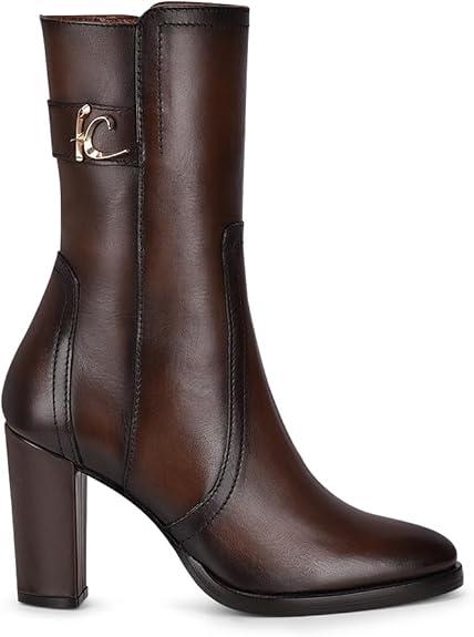 Cuadra FRANCO Women's Brown leather bootie with metallic symbol T32TSTS 6 1/2