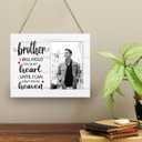 Brother, I Will Hold You in My Heart Until I Can Hold You in Heaven, Memorial Picture Frame Gift for Loss of Brother, Sympathy Gift for Loss of Brother, 4x6 inch Photo (8x10)