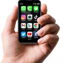 Mini 3G smartphone unlock, 3-inch high-definition touch screen dual SIM card dual standby mini phone, portable backup compact phone, suitable for students and children as gifts (black, 2GB+16GB)