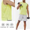 NORTHYARD Men's Athletic Workout Tank Top Running Gym Sleeveless Shirts Quick Dry Lightweight Training Sport Muscle Tank (Yellow, XXXL)