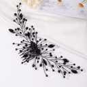 Missgrace Women's & Girls' Special Occasion Hair Comb, Black Metal, Full Rhinestones Side Hair Comb, Perfect for Prom, Party, Wedding Hairstyle, 22cm (8.6")