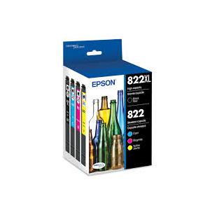 EPSON 822 DURABrite Ultra Ink High Capacity Black & Standard Color Cartridge Combo Pack (T822XLBCS) Works with WorkForce Pro WF3820, WF3823, WF4820, WF4830, WF4833, WF4834
