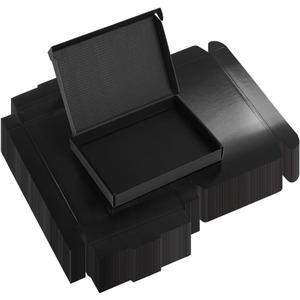 Rempry 30 Pack 7x5x1 Black Shipping Boxes, Small Cardboard Mailer Boxes for Small Business Packaging