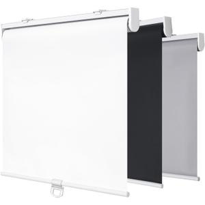 SHADEMOON Cordless Blackout Window Roller Shades, Room Darkening Spring System Indoor Blinds, Pull Down Thermal Insulated Fabric for Home and Office (White, Width 55", Height 72") (55"W x 72"H)
