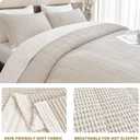 Sanracie Cotton Quilt King(110"x98"), Wheat Colored Soft Waffle Weave Quilt Set 3Pcs Lightweight Breathable Farmhouse King Size Bedding Coverlet for All Seasons