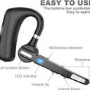 Bluetooth Headset V5.0, Wireless Bluetooth Earpiece 24Hrs HD Calling,CVC8.0 Dual Mic Noise Cancelling, Hands-Free Bluetooth Earphone for Driving/Business/Office