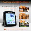 SMARTRO SC92 Professional Indoor Outdoor Thermometer Wireless Digital Hygrometer Room Humidity Gauge Temperature and Humidity Meter Pro Accuracy Calibration