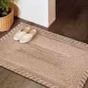Color&Geometry Handwoven Jute Entry Rug - Natural Textured Front Door Mat 32"x48", Non-Slip Durable & Eco-Friendly Doormat for High-Traffic Entrance, Rustic Farmhouse Welcome Mat, Jute Sand