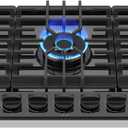 GASLAND 36 Inch Gas Cooktop 5 Italy Sabaf Burner, PRO GH2365EF, Built-in NG/LPG Convertible Stovetops, Gas Countertop Plug-in with Thermocouple Protection, CSA Certified, Black