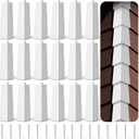 Therwen 16 Pcs Aluminum Siding Corners 8 Inch Outside White Corner Caps Smooth Siding Trim, Metal Nails Included for Mobile Home House Exterior