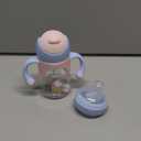 hahaland Sippy Cups for Baby 6-12 Months - 2 in 1 Spout & Straw Unicorns Sippy Cups for Toddlers 1-3 No Spill Transition Weighted Straw Cup (1 Cup with 2 Nipples) Baby First Christmas Gifts