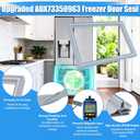 Upgraded ADX73350963 Freezer Door Seal Compatible with LG Freezer Door Gasket Assembly ADX73350953 4872330 PS12588655 Refrigerator Door Gasket LDC24370ST/00 LDC24370ST/01 Refrigerator Door Seal Gray