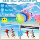 Kids Sunglasses Bulk Party Favors - Boys and Girls Valentines Day Gifts UV 400 Protection Neon Sunglasses for Age 3-8, Kids Birthday Classroom Goodie Bags End of the Year Gifts For Students - 16 Pack