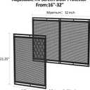 RV Entry Screen Door Grille,Upgraded Adjustable 16-32 in Width, 21.25 in Height, Metal Entry Screen Door Protector,Camper Screen Door Grill,RV Door Defender