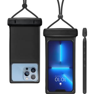 Wellhouse 3D Waterproof Phone Pouch with Lanyard,Premium TPU100FT Deep Waterproof Phone Case for iPhone 17 16 15 14 13 12 Pro Max XS Samsung,Snorkeling, Surfing, Kayaking,Skiing,Hot Springs (1 Pack - Duke Black7.0")