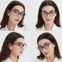 4 x Cat Eye Reading Glasses for Women Men Readers,Blue Light Blocking Spring Hinges Eyeglasses,Anti UV Ray/Glare/Eyestrain (Mix1)