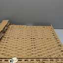 Cat Litter Box Enclosure with Soft Litter Mat; Hidden Cat Washroom Furniture with Door; Handwoven Rattan Kitten House with Large Space; Pet Crate for Living Room, Bedroom, Balcony (Natural)