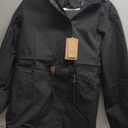 wantdo Women's Waterproof Long Raincoats Lightweight Rain Jacket Hooded Trench Coats Wind proof Jacket, Large