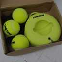 Hikeen Premium Tennis Trainer Rebound with Metal Base,Portable Solo Tennis Trainer Set with 3 Highly Elastic String Balls,Tennis Practice Equipment for Adult Kids and Beginners (Green)