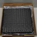 Decorative Garden Hose Storage Box with Lid, Weather Resistant Handwoven PE Rattan Water Hose Holder, Storage For Garden Tools, 200FT 5/8'' Hose Capacity (Black)