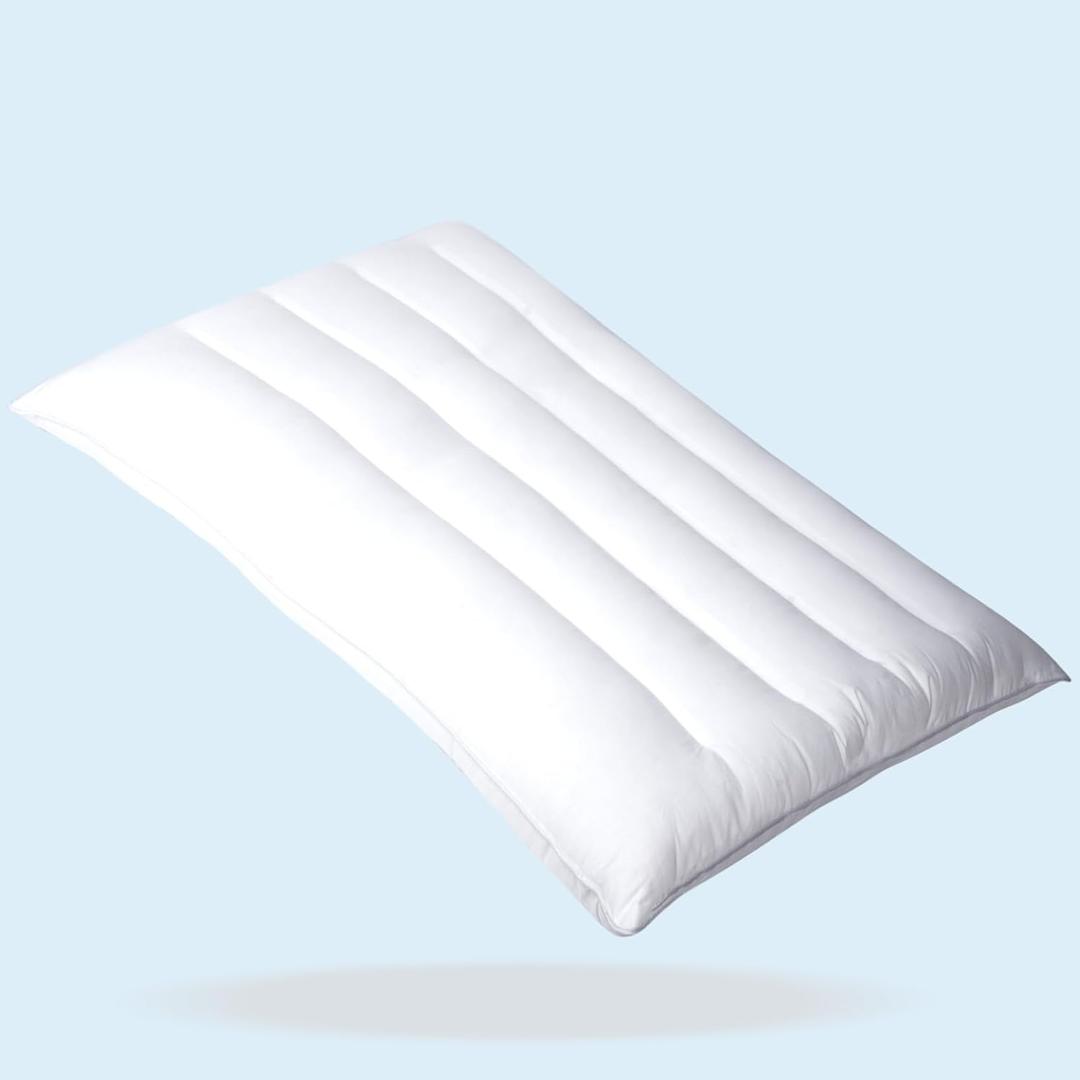 MINUPWELL Ultra Flat Pillows for Sleeping Thin, 2.5" Height Ultra Thin Pillows, Slim Bed Pillows for Stomach Sleeper, King Size -18x36 in - 7D Fiber - 1 PC