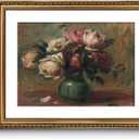 VIYYIEA Gold Framed Wall Art Canvas Print Home Decor Flower Art Vintage Botanical Prints Rustic Farmhouse Wall Decor Mid Century Art Prints Floral Room Decor Wall Pictures Living Room Bedroom 16x20in