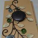 Metal Wall Candle Sconce Holders Set of 2, Rustic Leaf and Flower Branch Candle Holder Wall Decoration for Living Room Farmhouse Wedding Fireplace (Antique Color)