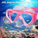 ACQCES Kids Swim Goggles Snorkel Diving Mask for Boys Girls Ages 5-15, Two-Color Anti-Fog Swimming Goggles with Nose Cover