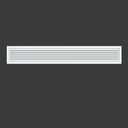 Linear Bar Air Grille 24" X 4", Aluminum Air Supply/Return Grilles,Easy Air Flow,Removable Grille/Door-HVAC Air Vent Cover,White[Outer Dimensions: 24.8"w X 4.8"h]